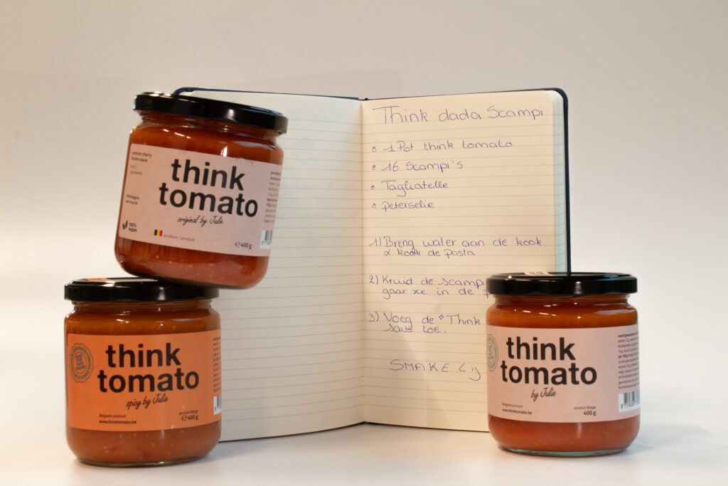 Think tomato voor een receptenboekje